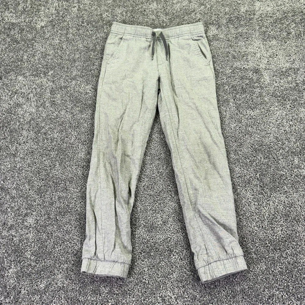 Old Navy Pants Kids 8 Gray Jogger Elastic Waist Drawstring Twill Lounge Casual